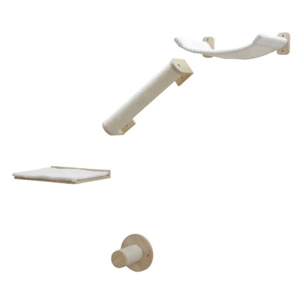 Kerbl Cat Climbing Wall Alps 52x14x33 cm Nature and White