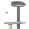vidaXL Cat Tree with Sisal Scratching Post Grey 125 cm