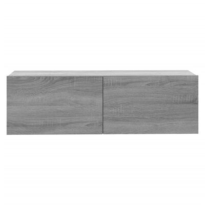 vidaXL TV Wall Cabinet Grey Sonoma 100x30x30 cm Engineered Wood