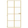 vidaXL Interior Door Slim Golden 102.5x201.5 cm Tempered Glass and Aluminium