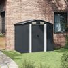 vidaXL Garden Storage Shed Anthracite Steel 204x132x186 cm