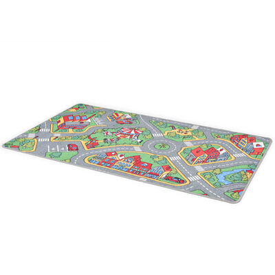 vidaXL Play Mat Loop Pile 170x290 cm City Road Pattern