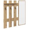 vidaXL Wall-Mounted Coat Rack Artisan oak 100 x 10 x 100 cm