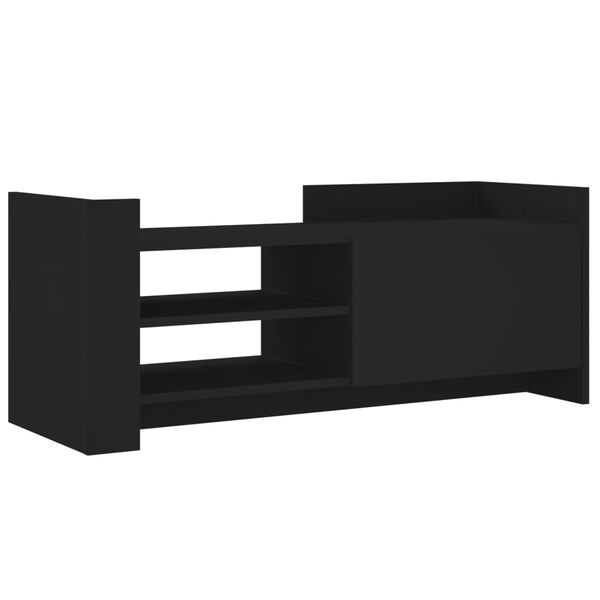 vidaXL TV Cabinet Black 100x35x40 cm Engineered Wood