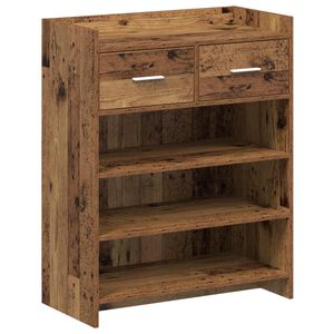 vidaXL Shoe Cabinet 73.5 x 36 x 92 cm Engineered Wood Old Wood