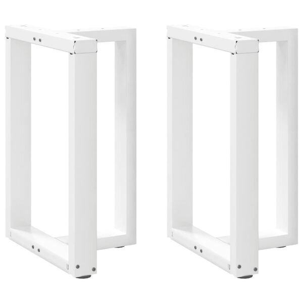 vidaXL Dining Table Legs T-Shaped&nbsp;2 pcs White 60x35x(72-73) cm Steel