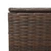 vidaXL Garden Storage Box with Wheels Brown 190L Poly Rattan