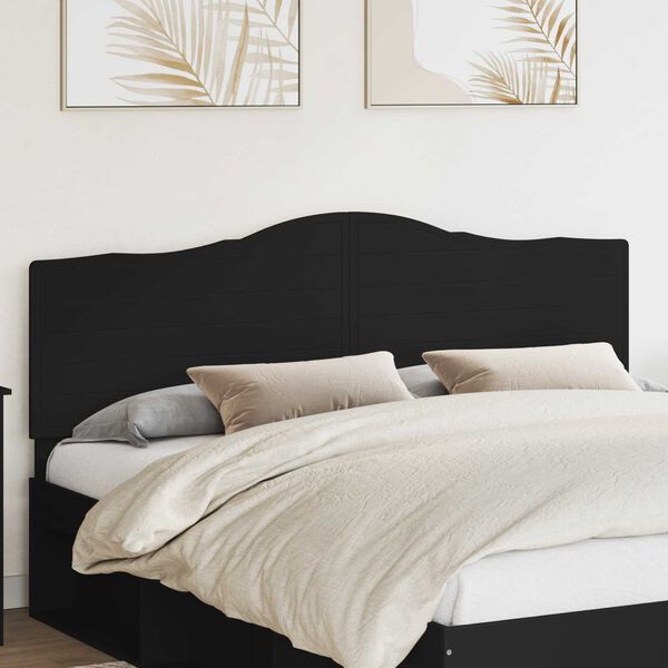 vidaXL Headboard Black Oak 200 cm Engineered wood