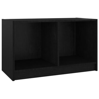 vidaXL TV Cabinet Black 70x33x42 cm Solid Pinewood