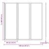 Shower Bath Screen Wall 117 x 120 cm 3 Panels Foldable