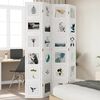 vidaXL Room Divider 4 Panels White Solid Wood Paulownia