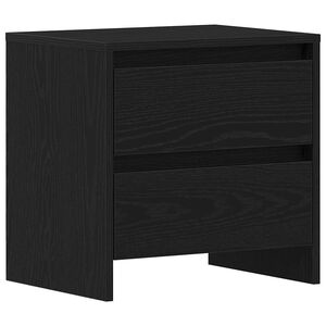 vidaXL Bedside Cabinet Black Oak 45 x 34 x 44.5 cm Engineered Wood
