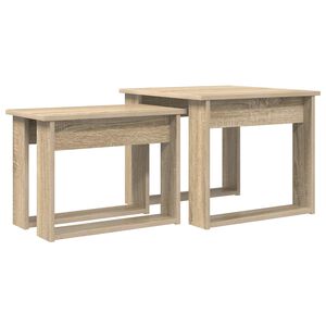 vidaXL Coffee Table Set 2 pcs Sonoma Oak 50 x 52 x 42 cm
