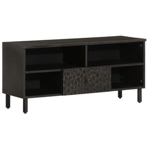vidaXL TV Cabinet Black 100x33x46 cm Solid Wood Mango
