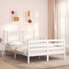vidaXL Bed Frame without Mattress White 140x200 cm Solid Wood