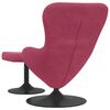 vidaXL Egg Chair with Footstool Wine Red 63 x 73 x 90 cm Velvet