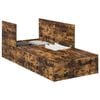 vidaXL Storage Bed Frame Smoked Oak 100 x 200 cm Engineered Wood