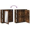vidaXL Bathroom Mirror Cabinet Smoked Oak 60x16x60 cm Engineered Wood