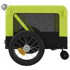 vidaXL Pet Bike Trailer Green and Black Oxford Fabric and Iron