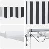 vidaXL Automatic Retractable Awning with LED Anthracite&White 450x300 cm