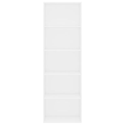 vidaXL 5-Tier Book Cabinet White 60x30x189 cm Engineered Wood