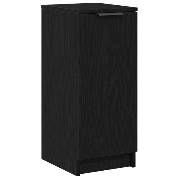 vidaXL Shoe Cabinet Black Oak 29.5 x 35 x 70 cm Engineered Wood
