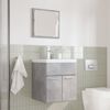 vidaXL 3 Piece Bathroom Furniture Set Concrete Grey Engineered Wood