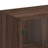 vidaXL Side Cabinet with Glass Doors Brown Oak 69x37x100 cm