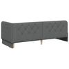 vidaXL Corner Bed Frame with Headboard Dark Grey 80 x 200 cm Fabric