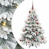 vidaXL Artificial Christmas Tree with 150 LEDs White 150 cm PE and PVC