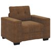vidaXL Sofa Chair Brown 100 cm Faux Suede Leather