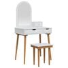 vidaXL Dressing Table Set FAUSKE 4 pcs White 76 x 50 x 143 cm