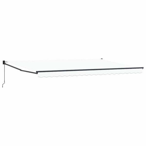vidaXL Retractable Awning White 500 x 300 cm Fabric and Metal