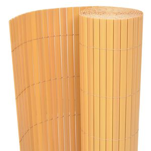 vidaXL Double-Sided Garden Fence PVC 90x300 cm Yellow