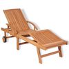 vidaXL Sun Lounger Solid Teak Wood