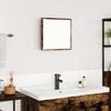 vidaXL LED Bathroom Mirror Smoked Oak 40 x 37 x 8.5 cm Engineered Wood