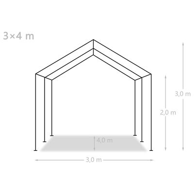 vidaXL Storage Tent PE 3x4 m White