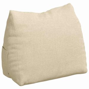 vidaXL Back Pillow Cream 45 x 20 x 35 cm Fabric
