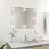 vidaXL Wall Frameless Mirror with LED Lights Rectangular Glass
