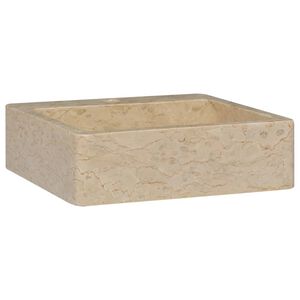 vidaXL Sink Cream 40x40x12 cm Marble