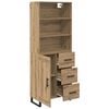 vidaXL Highboard Artisan Oak 69.5 x 34 x 180 cm Engineered Wood
