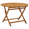 vidaXL Garden Table | Natural wood | Solid acacia wood | Medium | Foldable