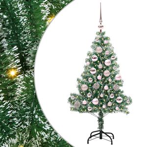 vidaXL Artificial Christmas Tree Snow Flocked with LED Light 120 cm