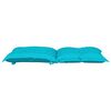 vidaXL Garden Lowback Chair Cushions 2 pcs Turquoise 100x50x7 cm Fabric