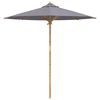 vidaXL Garden Parasol Dark Grey &Oslash; 217 x 230 cm Bamboo