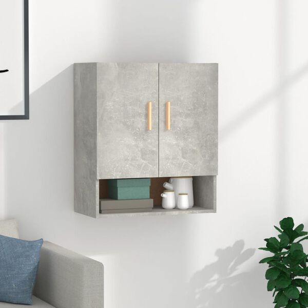 vidaXL Wall Cabinet Concrete Grey 60x31x70 cm Engineered Wood