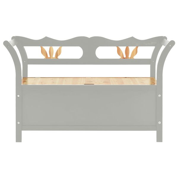 vidaXL Bench Grey 107x45x75.5 cm Solid Wood Fir