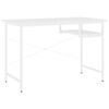 vidaXL Computer Desk White 105x55x72 cm MDF and Metal