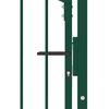 vidaXL Fence Gate with Spikes Green 100 x 175 cm Powder-coated steel