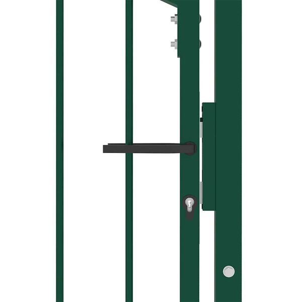 vidaXL Fence Gate with Spikes Green 100 x 175 cm Powder-coated steel